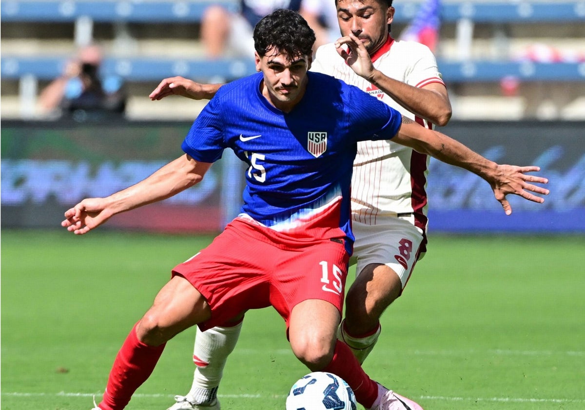 Johnny Cardoso, en un partido con Estados Unidos