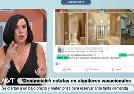 Beatriz de Vicente explica cómo no caer en las estafas en torno a alquileres vacacionales: «Los precios muy bajos son el anzuelo»