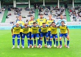 Once inicial del Cádiz CF en A Malata